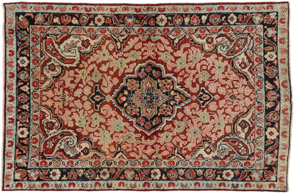 4 x 6 Vintage Persian Mahal Rug 75981