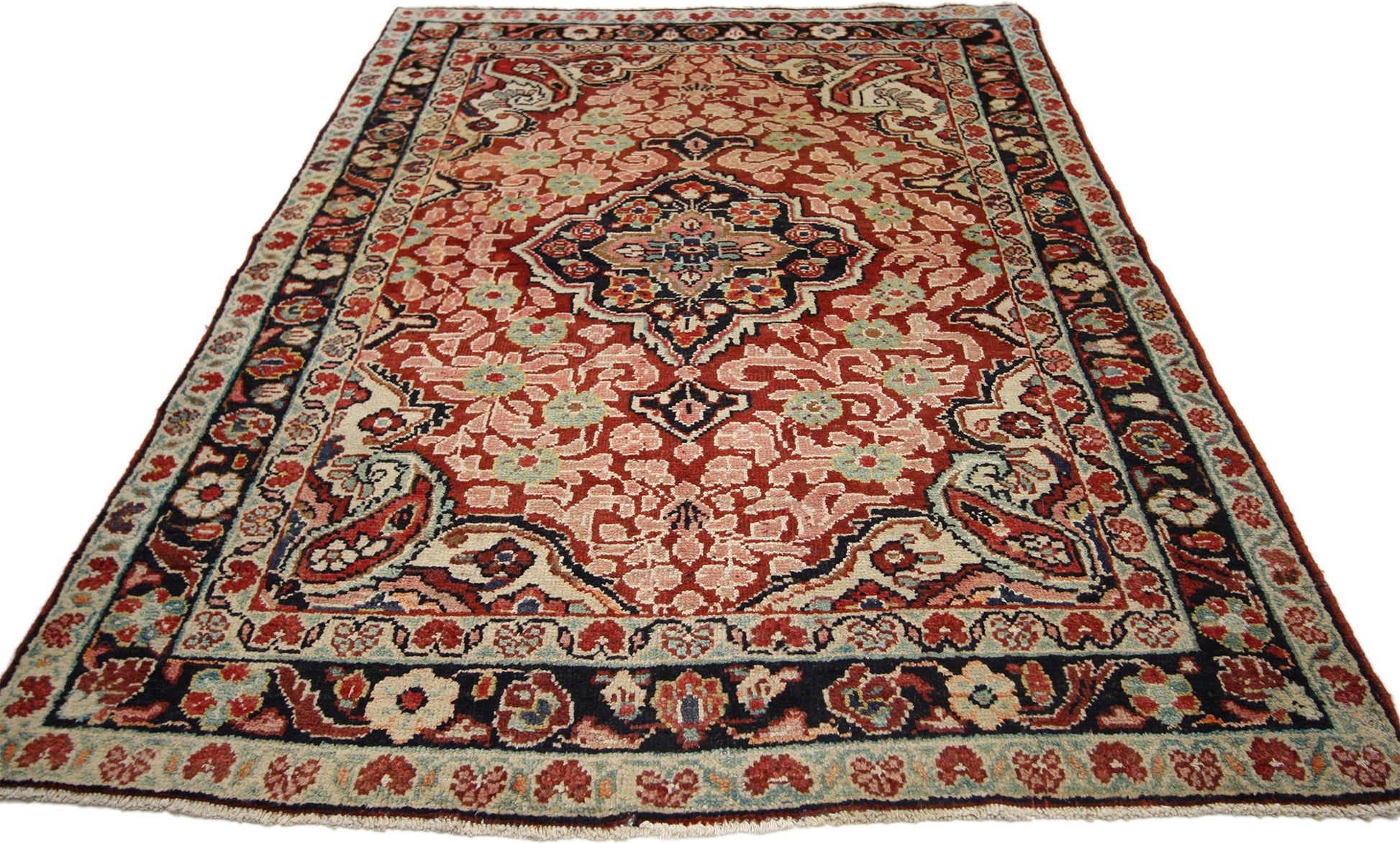 4 x 6 Vintage Persian Mahal Rug 75981