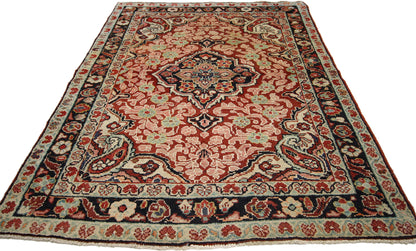 4 x 6 Vintage Persian Mahal Rug 75981