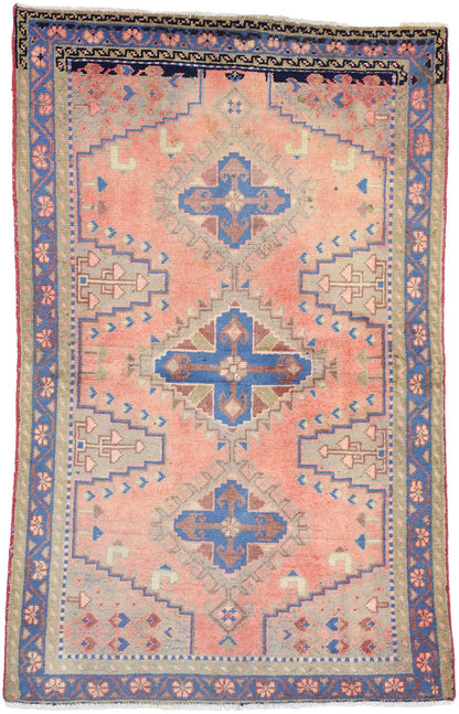 3 x 5 Vintage Pink Persian Viss Rug 75989
