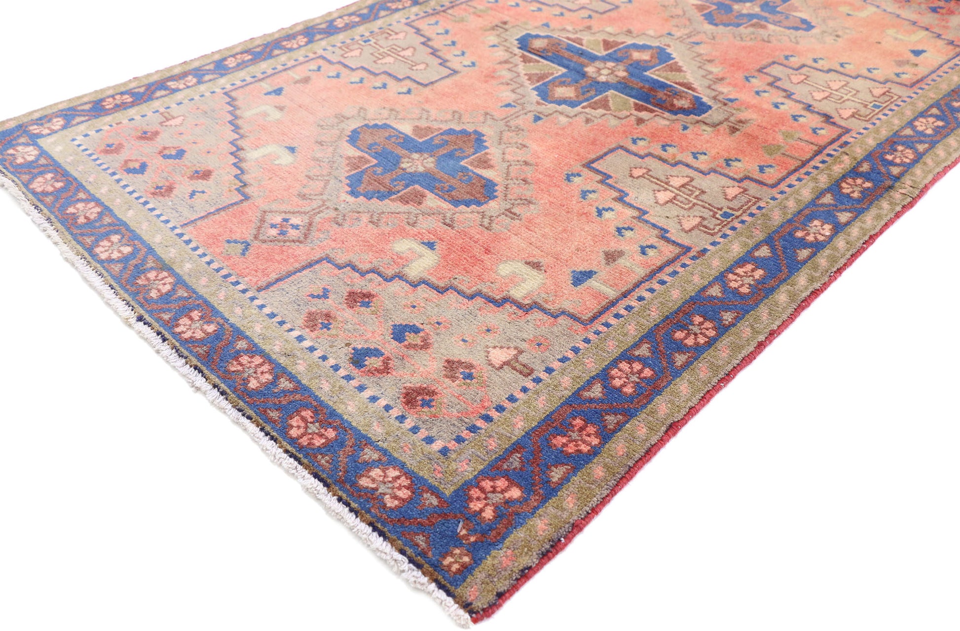 3 x 5 Vintage Pink Persian Viss Rug 75989