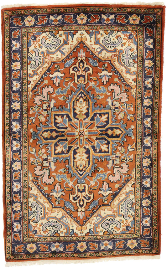 3 x 5 Vintage Persian Heriz Rug 75996