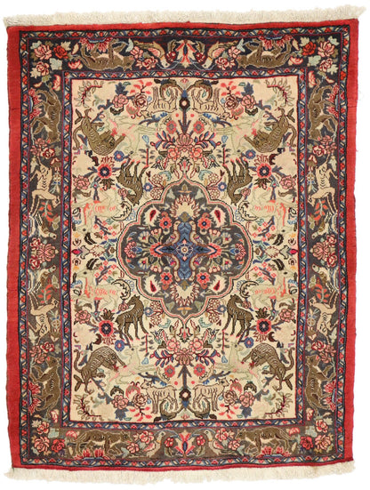 3 x 3 Vintage Persian Bijar Rug 75997