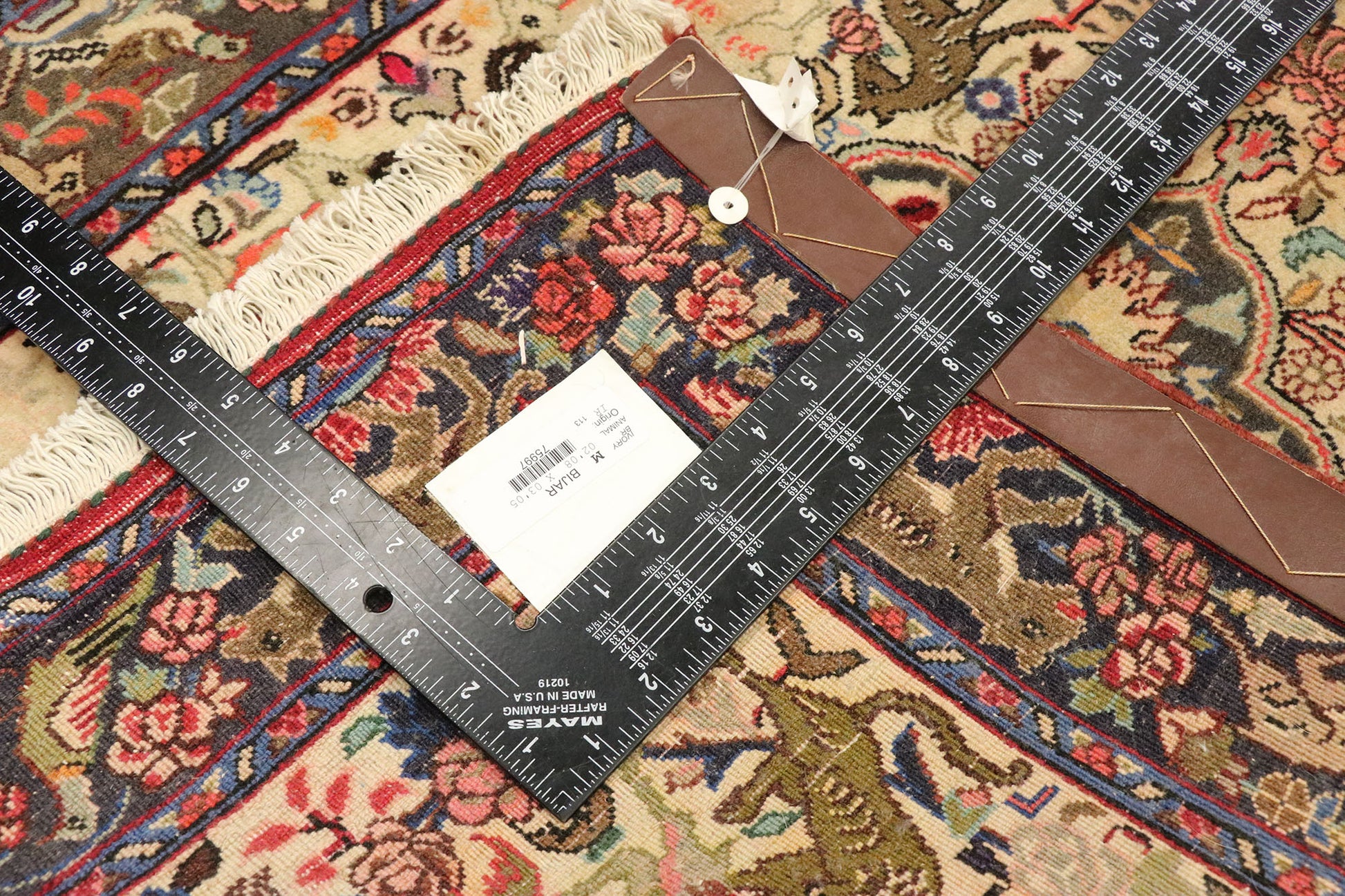 3 x 3 Vintage Persian Bijar Rug 75997