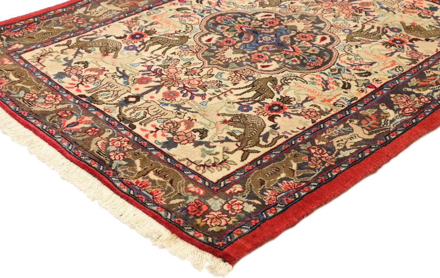 3 x 3 Vintage Persian Bijar Rug 75997