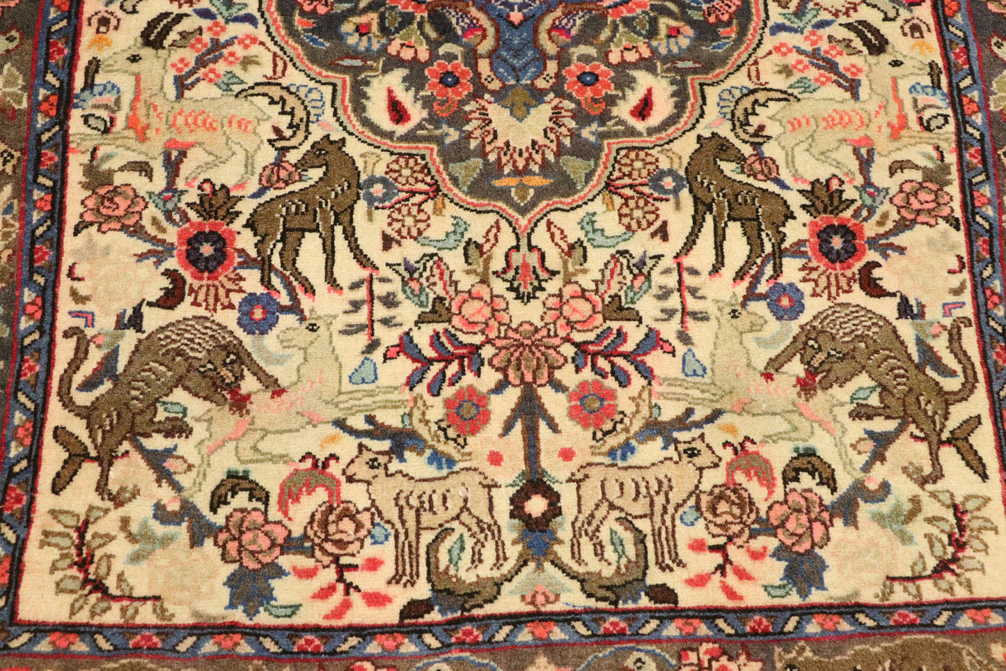 3 x 3 Vintage Persian Bijar Rug 75997