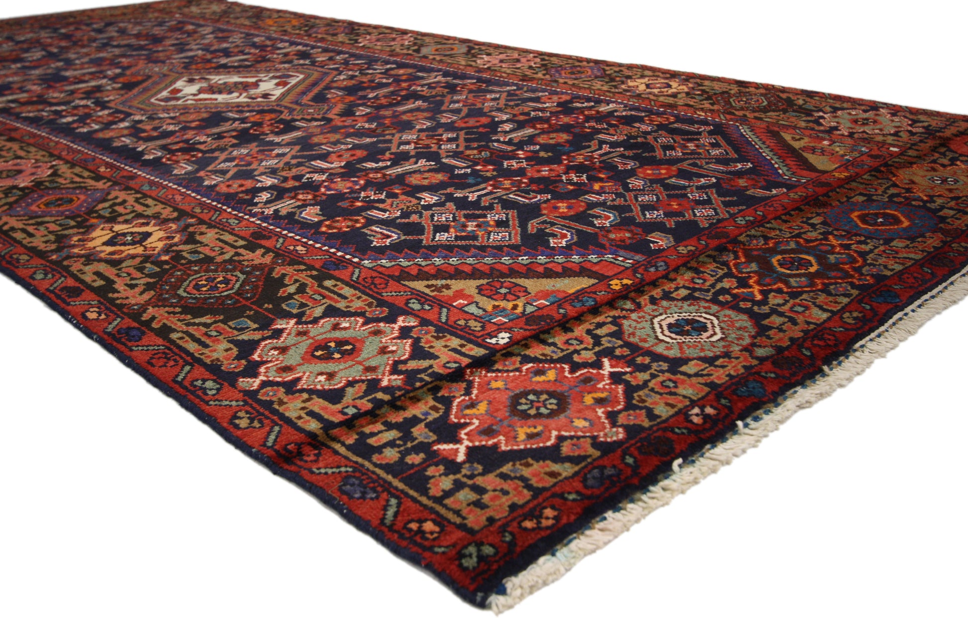 5 x 10 Vintage Persian Hamadan Rug 76023