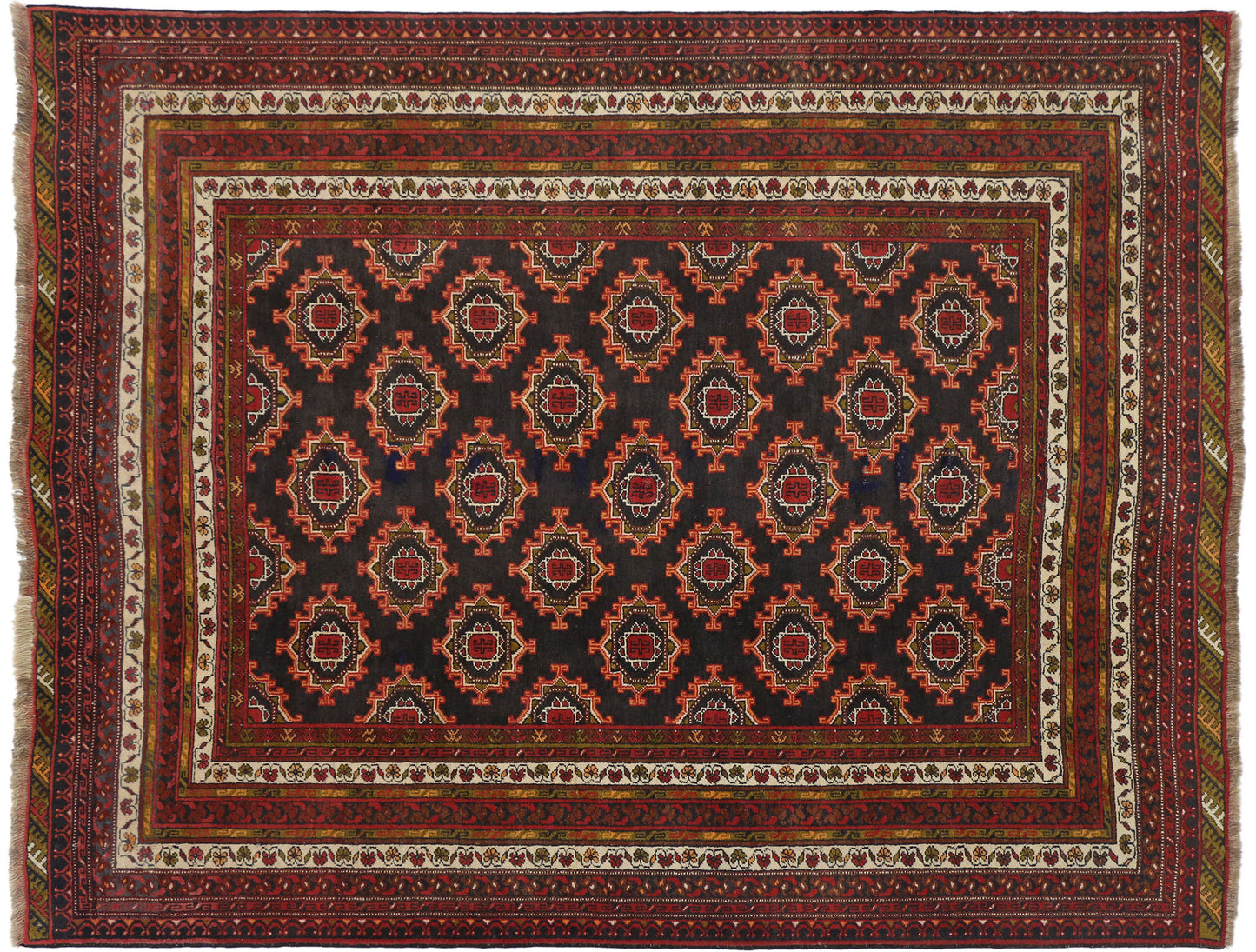 7 x 9 Vintage Persian Baluch Rug 76030