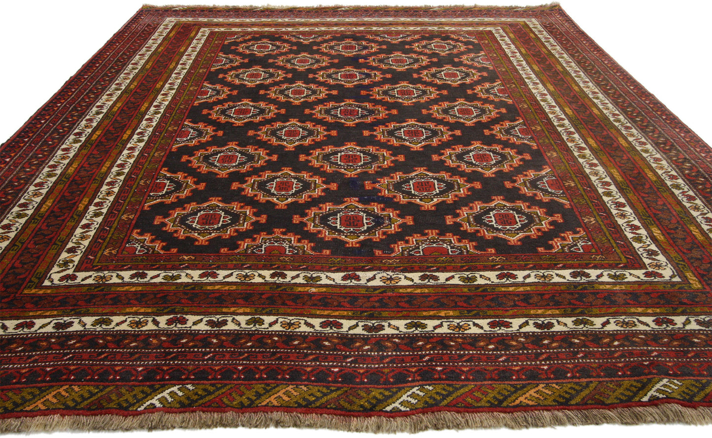 7 x 9 Vintage Persian Baluch Rug 76030