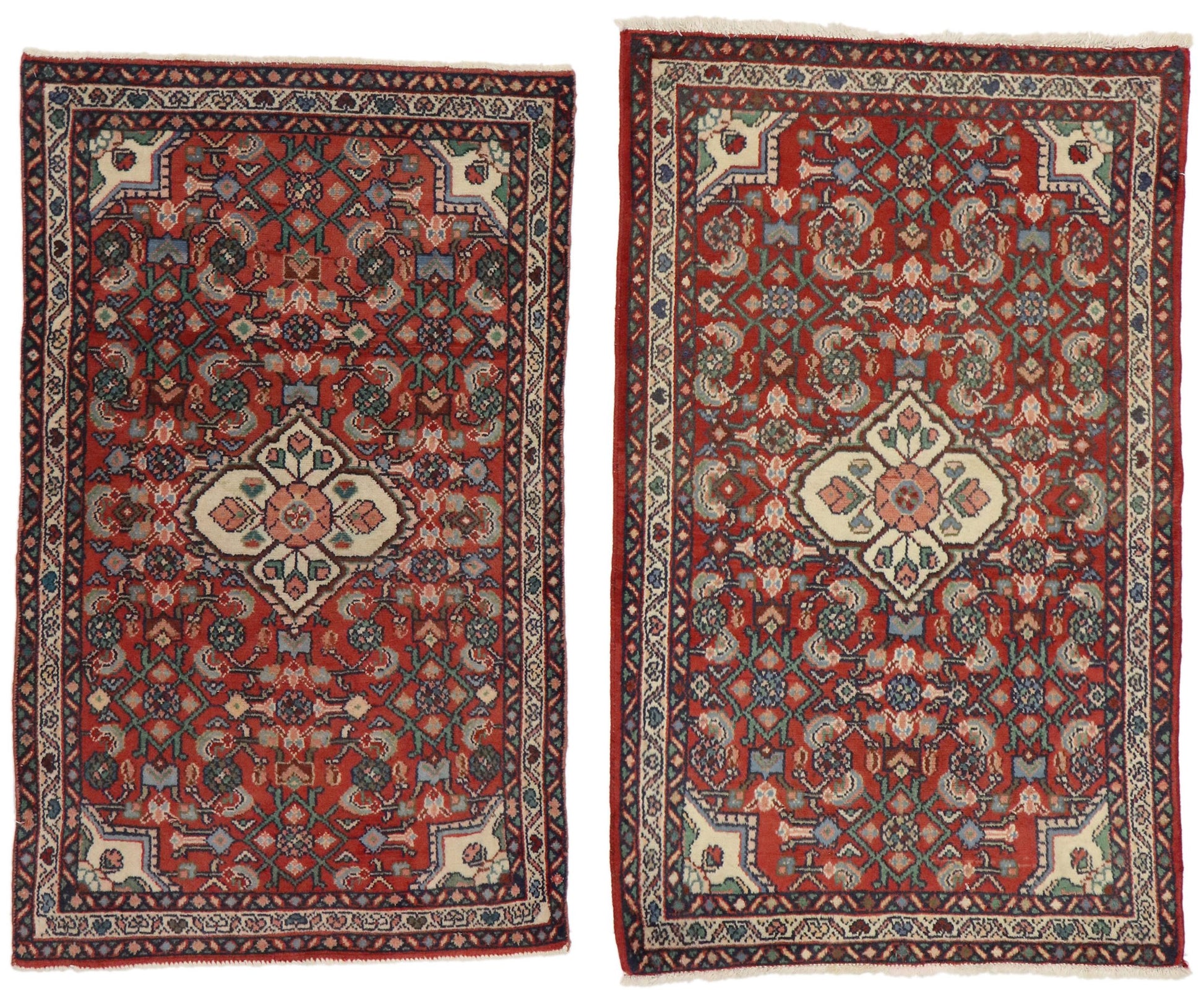 2 x 4 Vintage Persian Hamadan Rug 76035