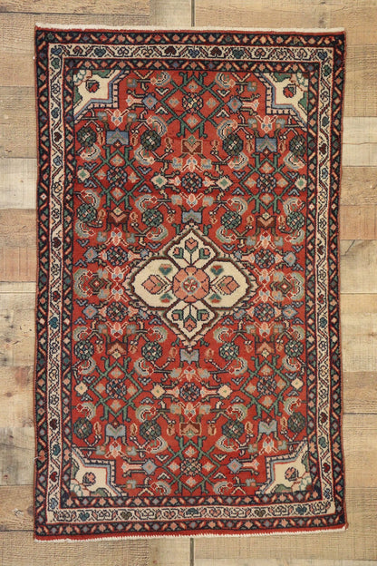 2 x 4 Vintage Persian Hamadan Rug 76035