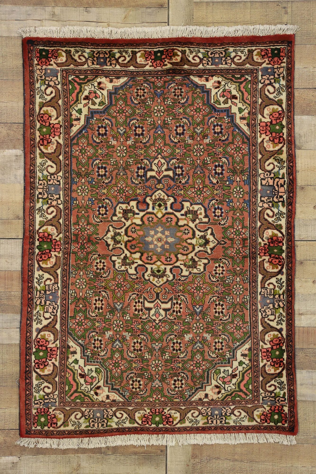 4 x 5 Vintage Persian Hamadan Rug 76057