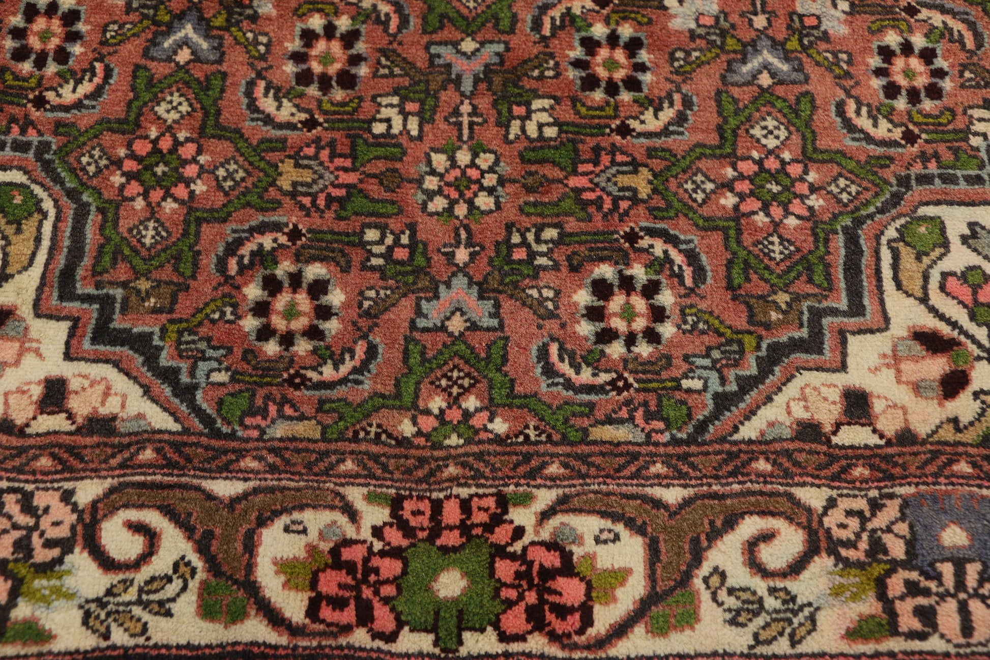 4 x 5 Vintage Persian Hamadan Rug 76057