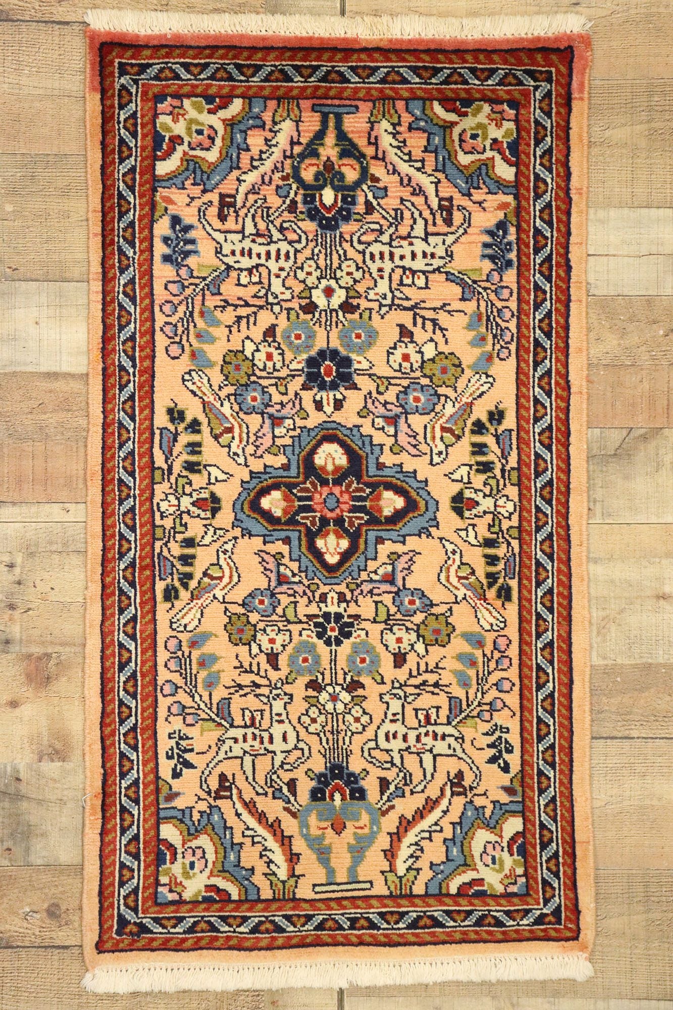 2 x 4 Vintage Persian Mehraban Rug 76070