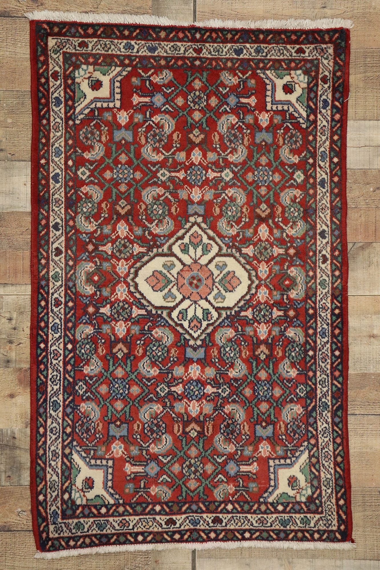 2 x 4 Vintage Persian Hamadan Rug 76076