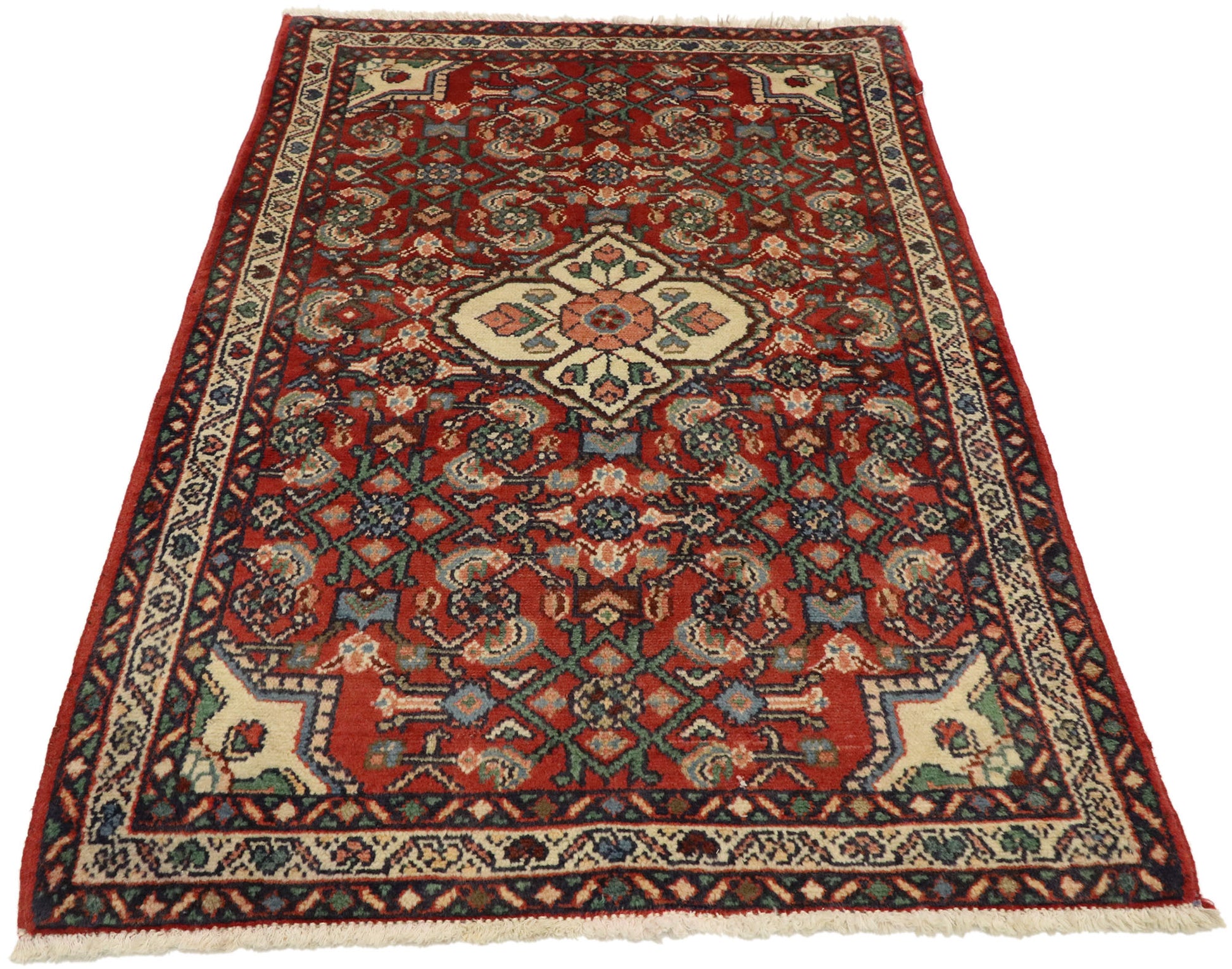 2 x 4 Vintage Persian Hamadan Rug 76076