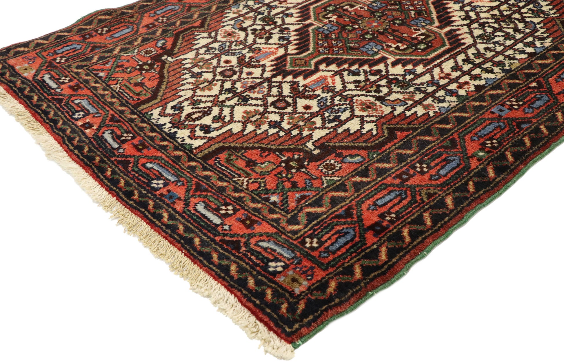 3 x 4 Vintage Persian Hamadan Rug 76080