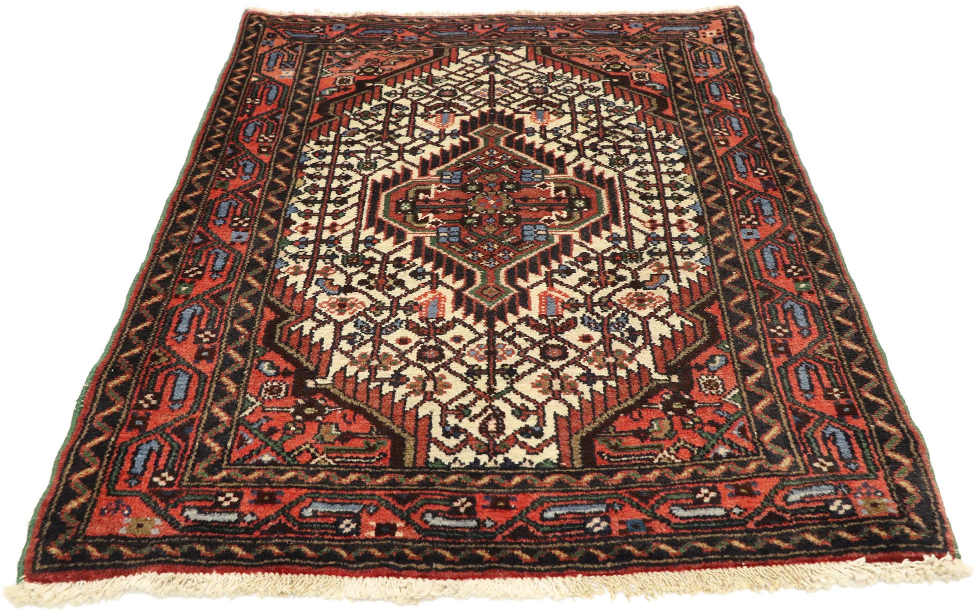 3 x 4 Vintage Persian Hamadan Rug 76080
