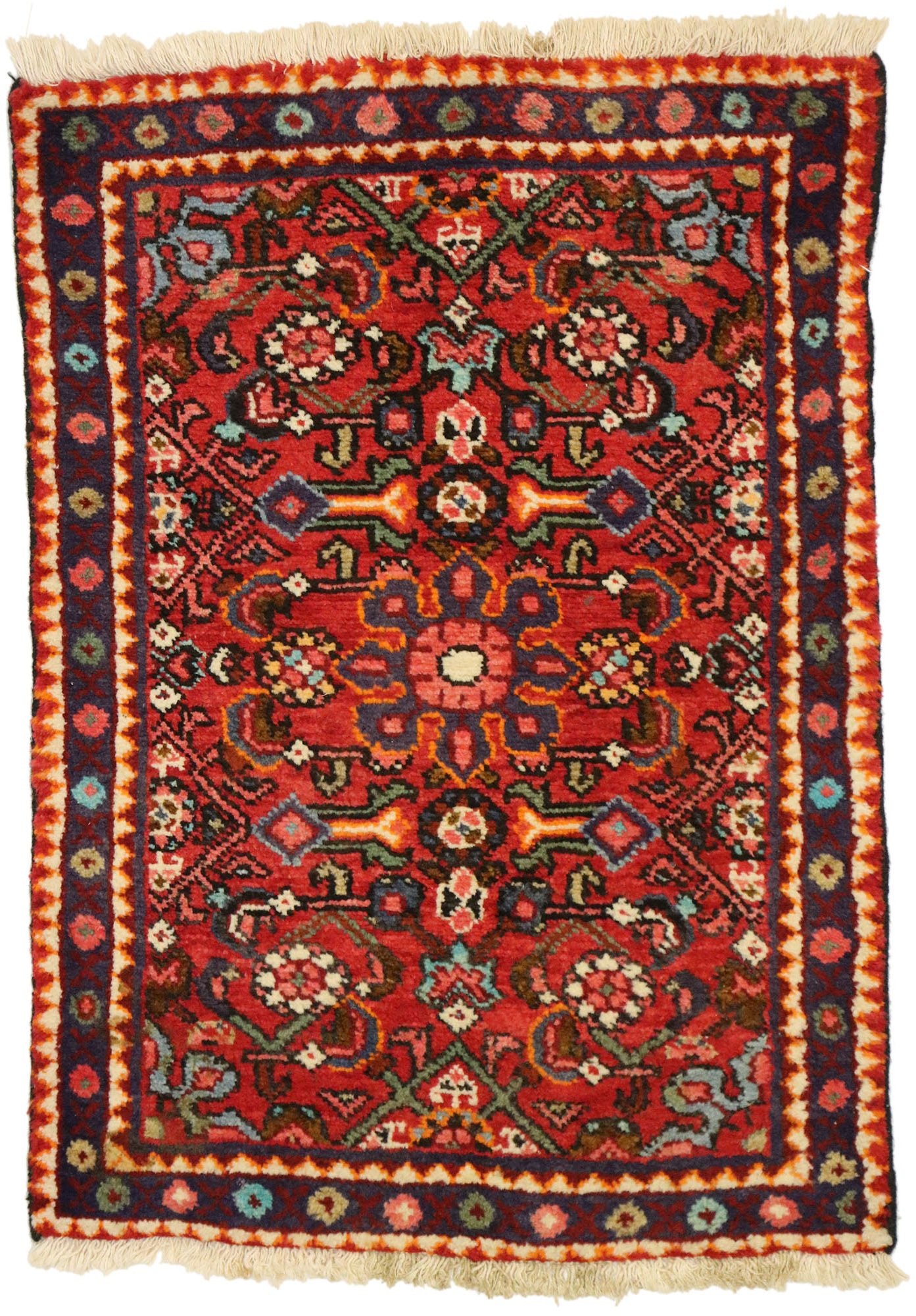 2 x 3 Vintage Persian Hamadan Rug 76129