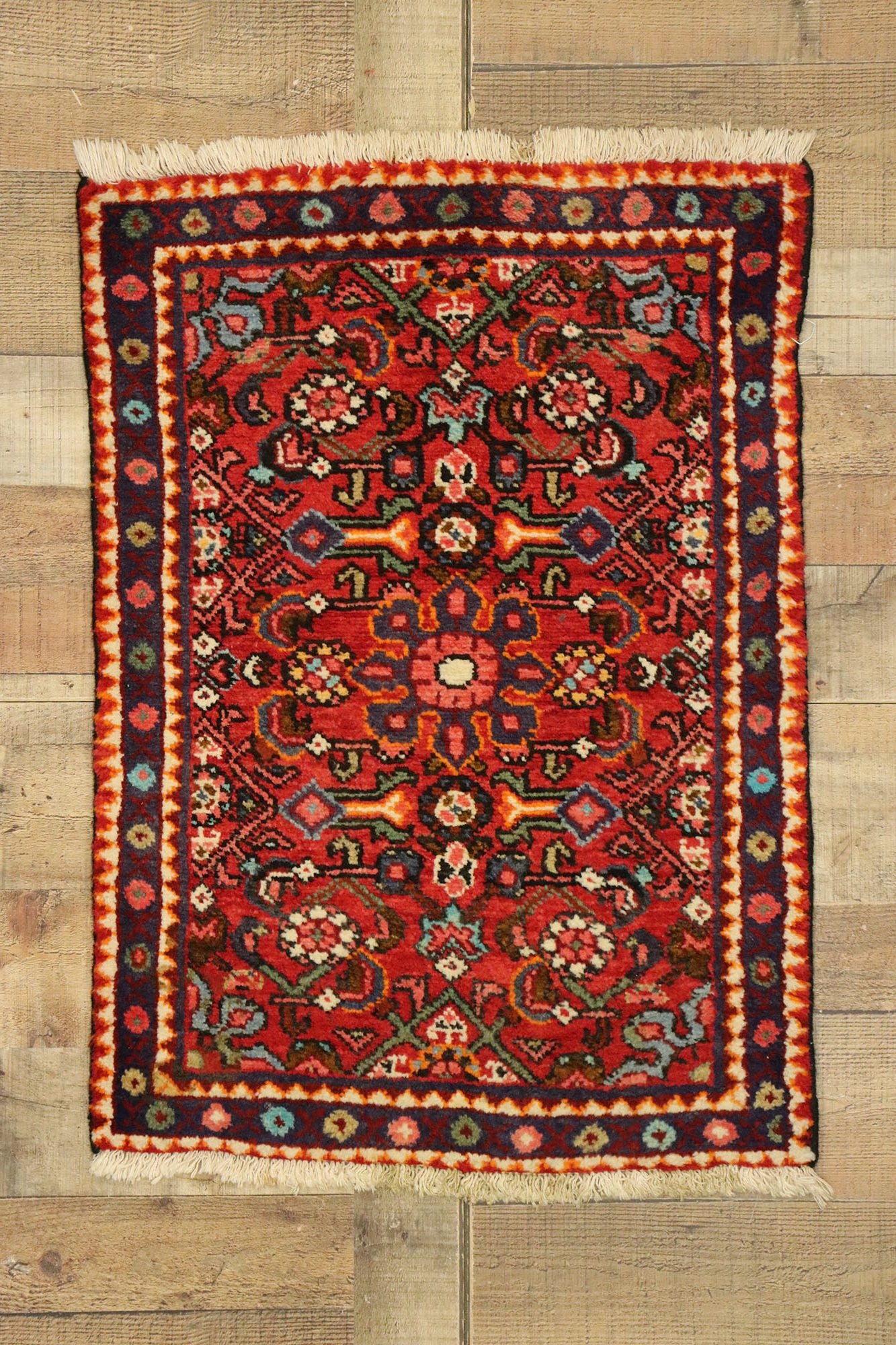2 x 3 Vintage Persian Hamadan Rug 76129