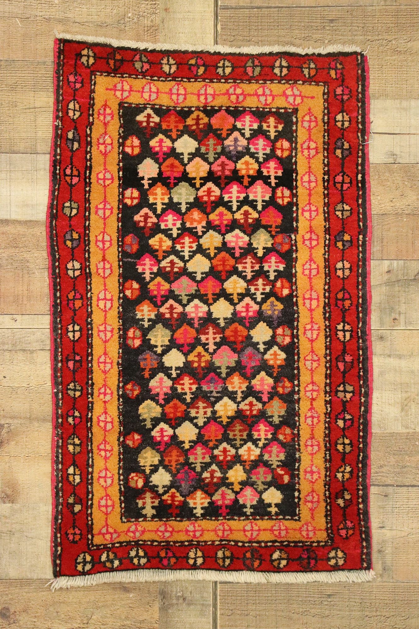 2 x 3 Vintage Persian Hamadan Rug 76132