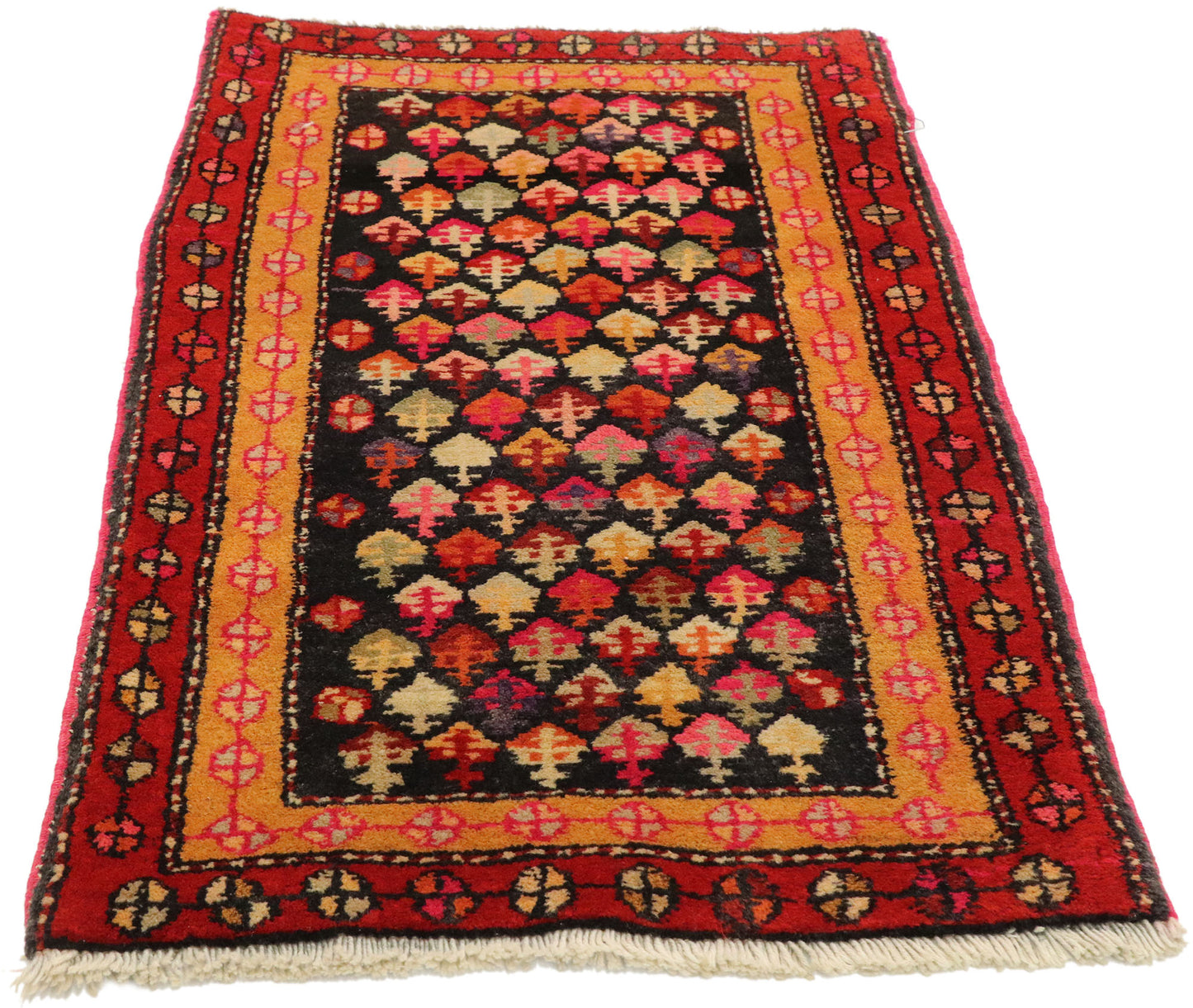 2 x 3 Vintage Persian Hamadan Rug 76132