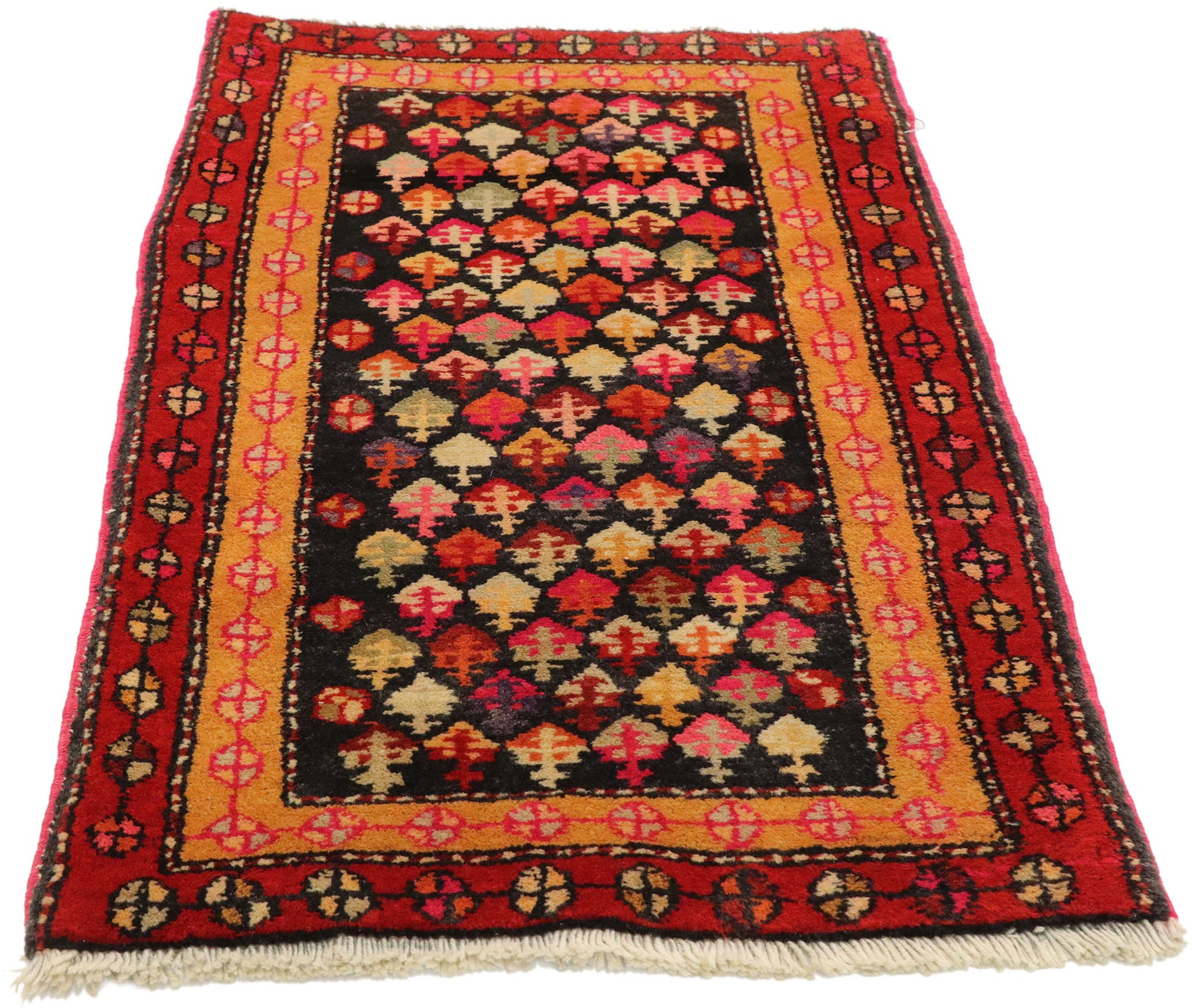 2 x 3 Vintage Persian Hamadan Rug 76132