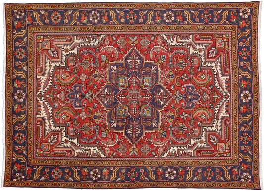 8 x 11 Vintage Persian Heriz Rug 76136
