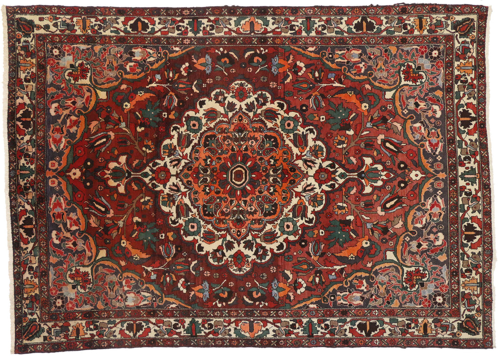 7 x 10 Vintage Persian Bakhtiari Rug 76142