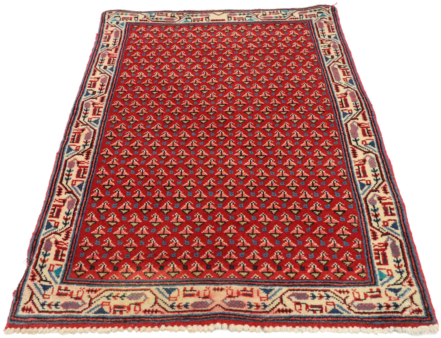 2 x 4 Vintage Persian Hamadan Rug 76151