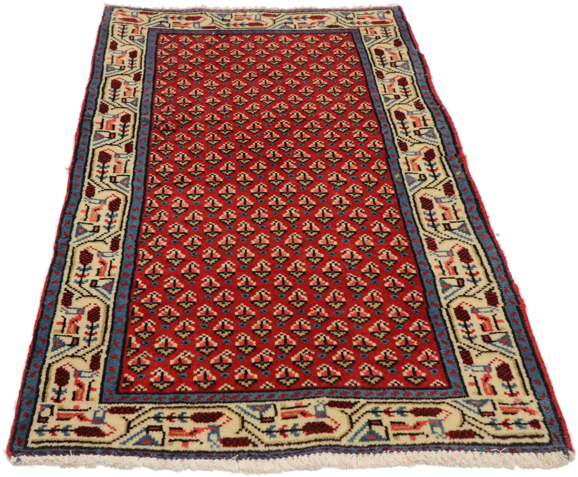 2 x 4 Vintage Hamadan Rug 76152
