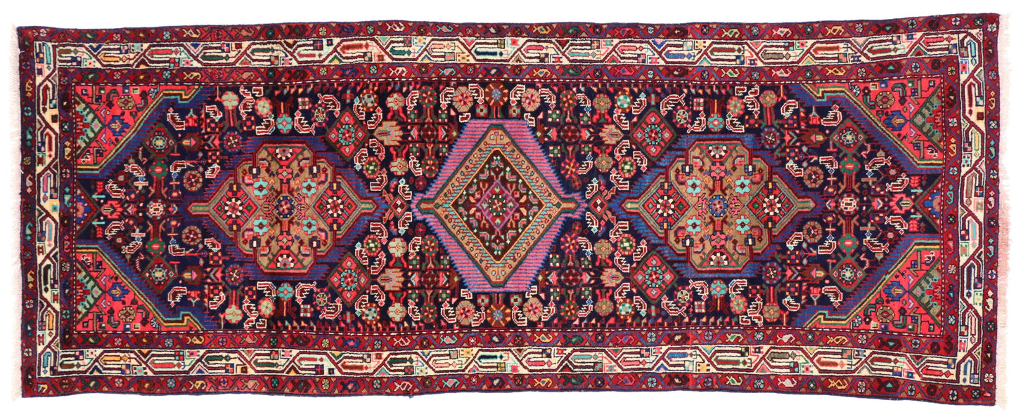 3 x 9 Vintage Hamadan Rug 76155