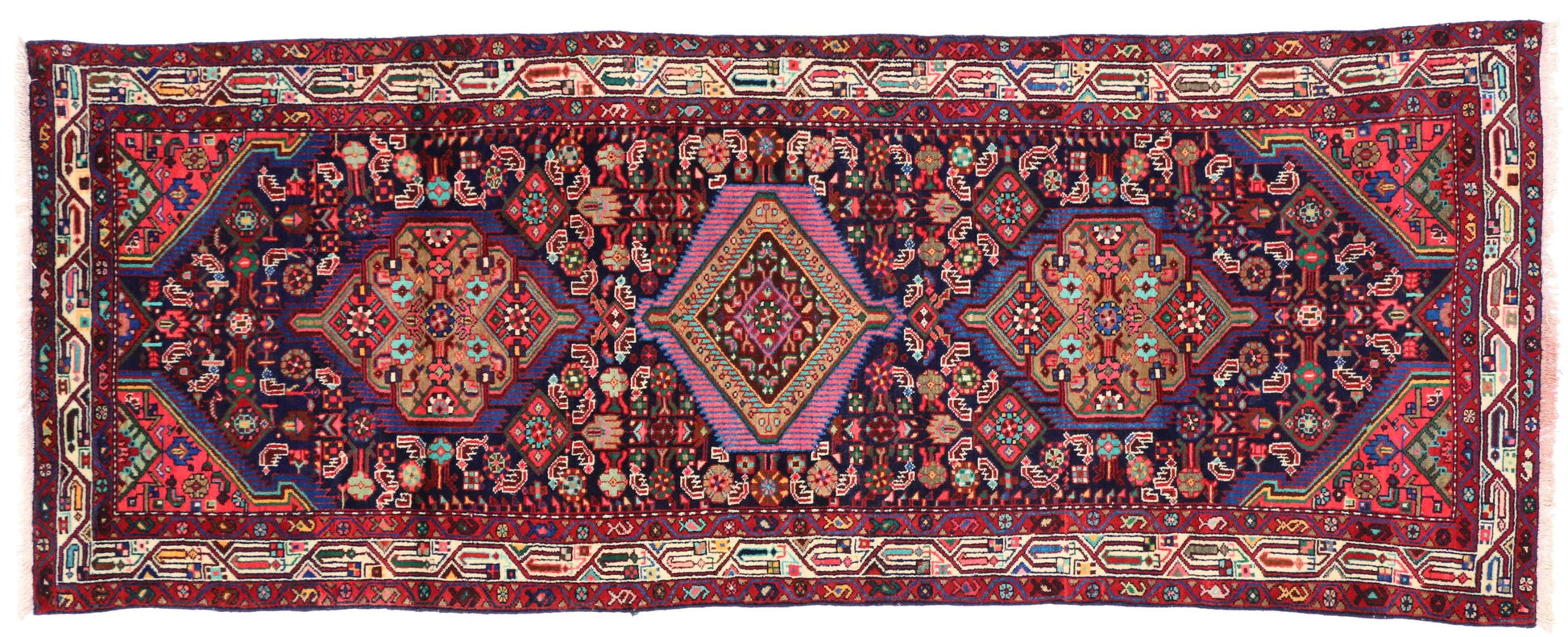 3 x 9 Vintage Hamadan Rug 76155