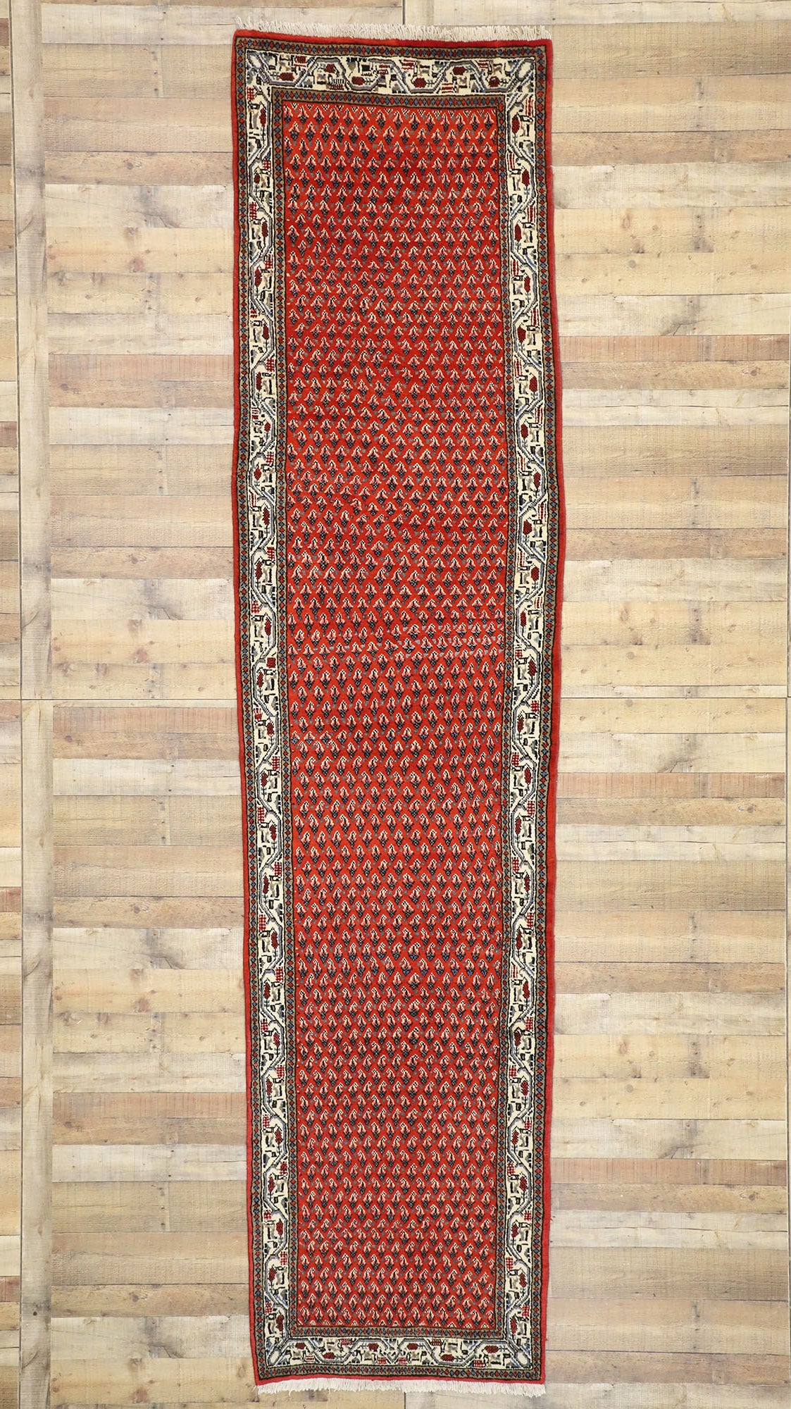 3 x 14 Vintage Persian Hamadan Rug 76161