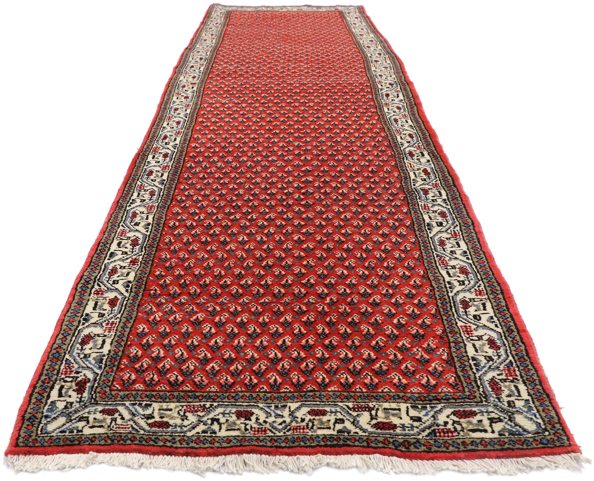 3 x 14 Vintage Persian Hamadan Rug 76161