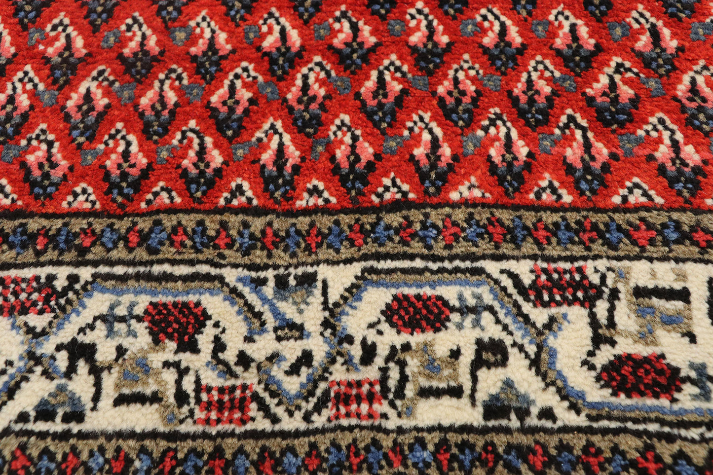 3 x 14 Vintage Persian Hamadan Rug 76161