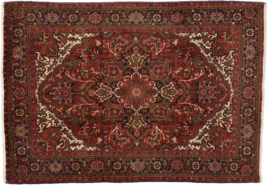 7 x 10 Vintage Persian Heriz Rug 76165