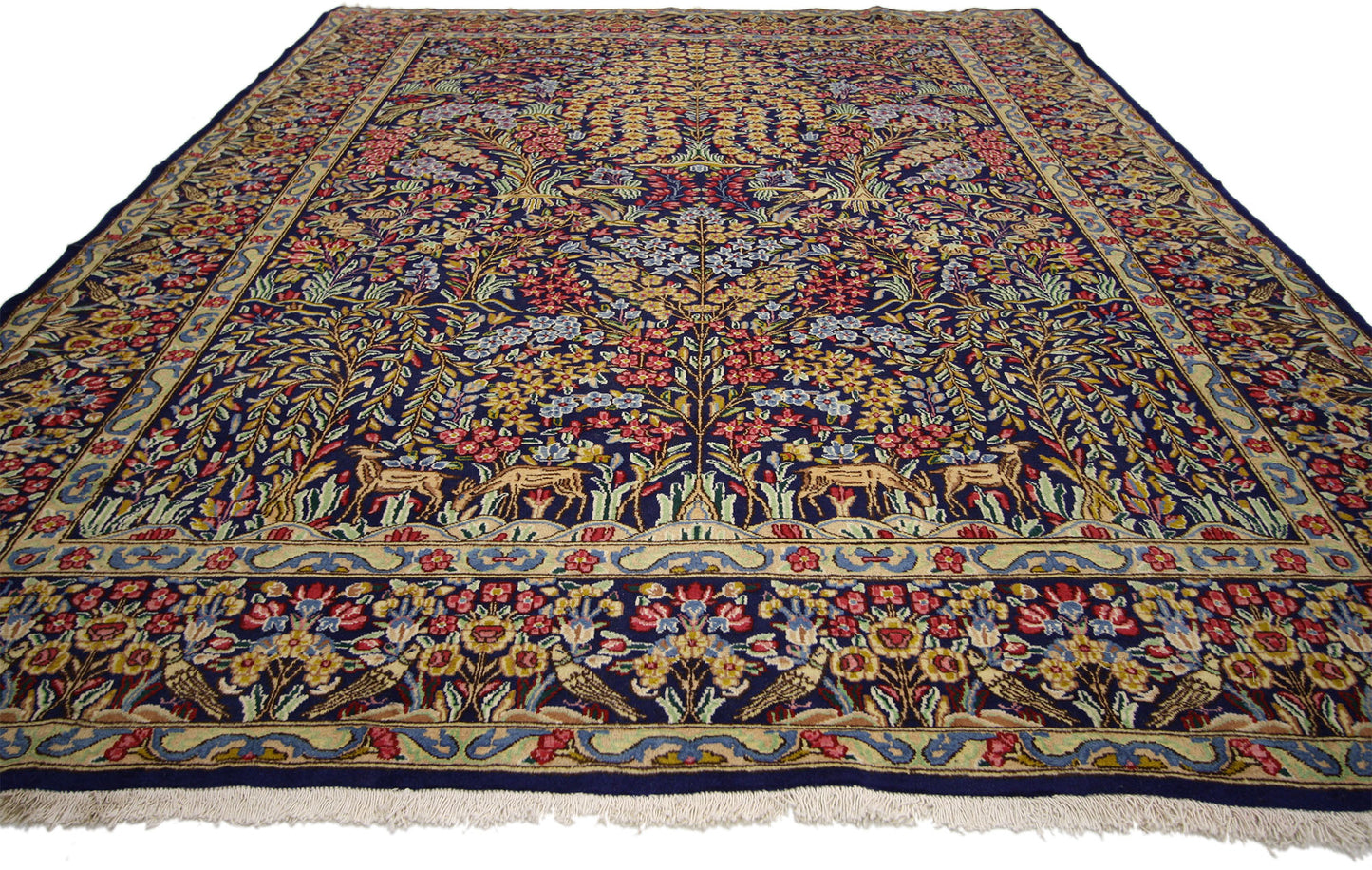 7 x 9 Vintage Persian Kerman Rug 76184