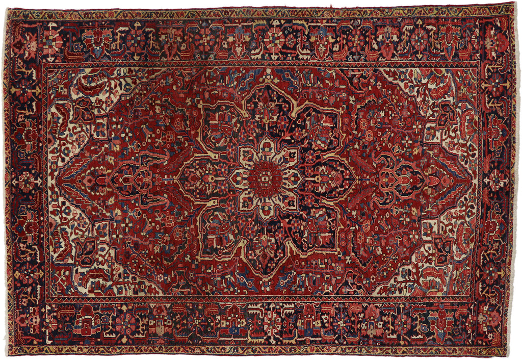 8 x 11 Vintage Persian Heriz Rug 76187