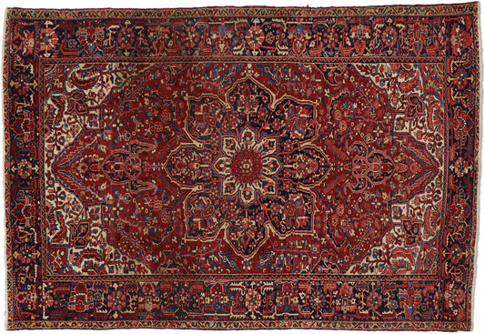 8 x 11 Vintage Persian Heriz Rug 76187