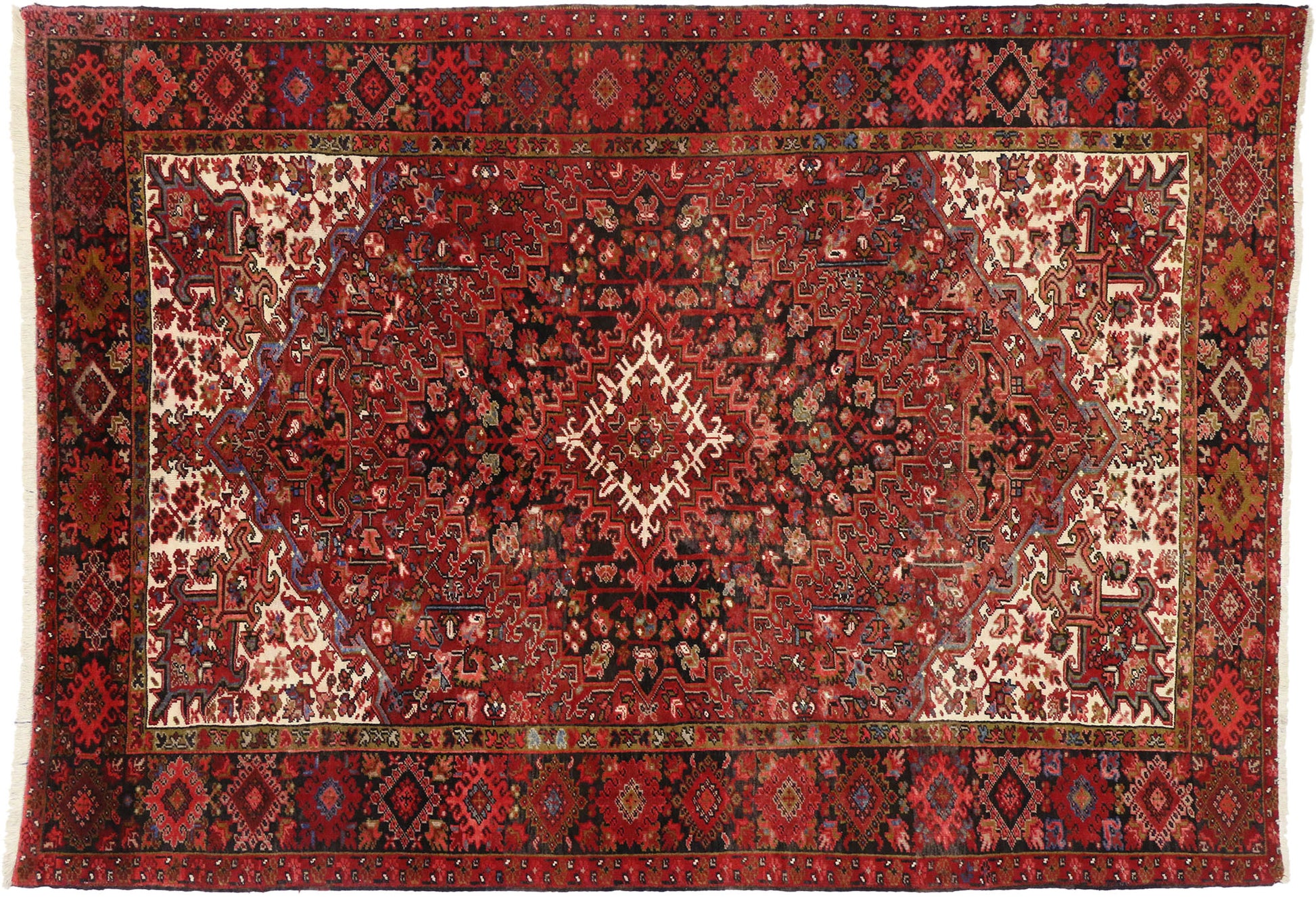 8 x 11 Vintage Persian Heriz Rug 76189