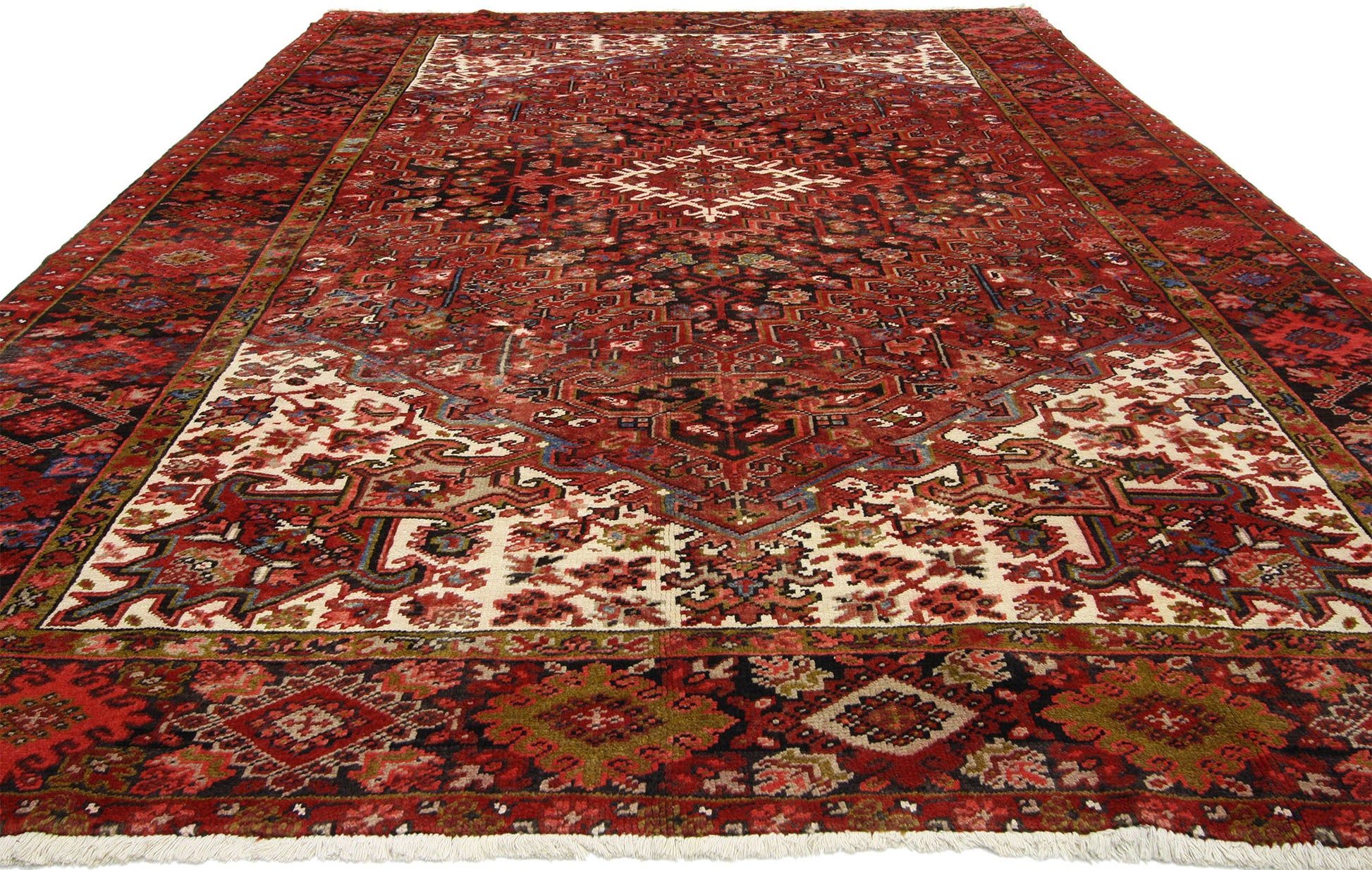 8 x 11 Vintage Persian Heriz Rug 76189