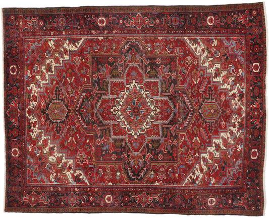 10 x 13 Vintage Persian Heriz Rug 76194