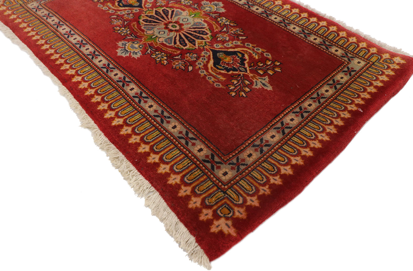 2 x 3 Vintage Persian Kashan Rug 76201