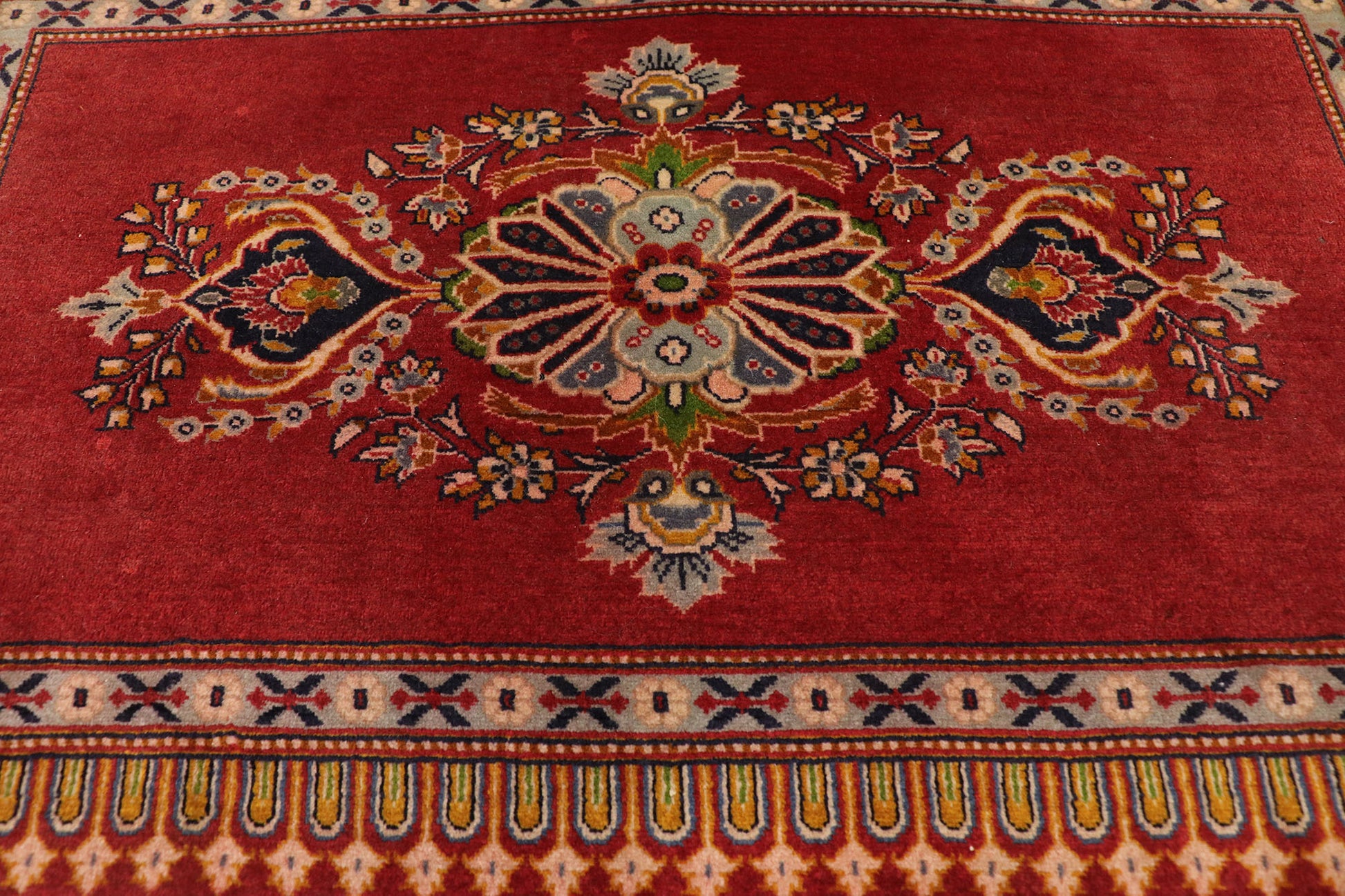 2 x 3 Vintage Persian Kashan Rug 76202