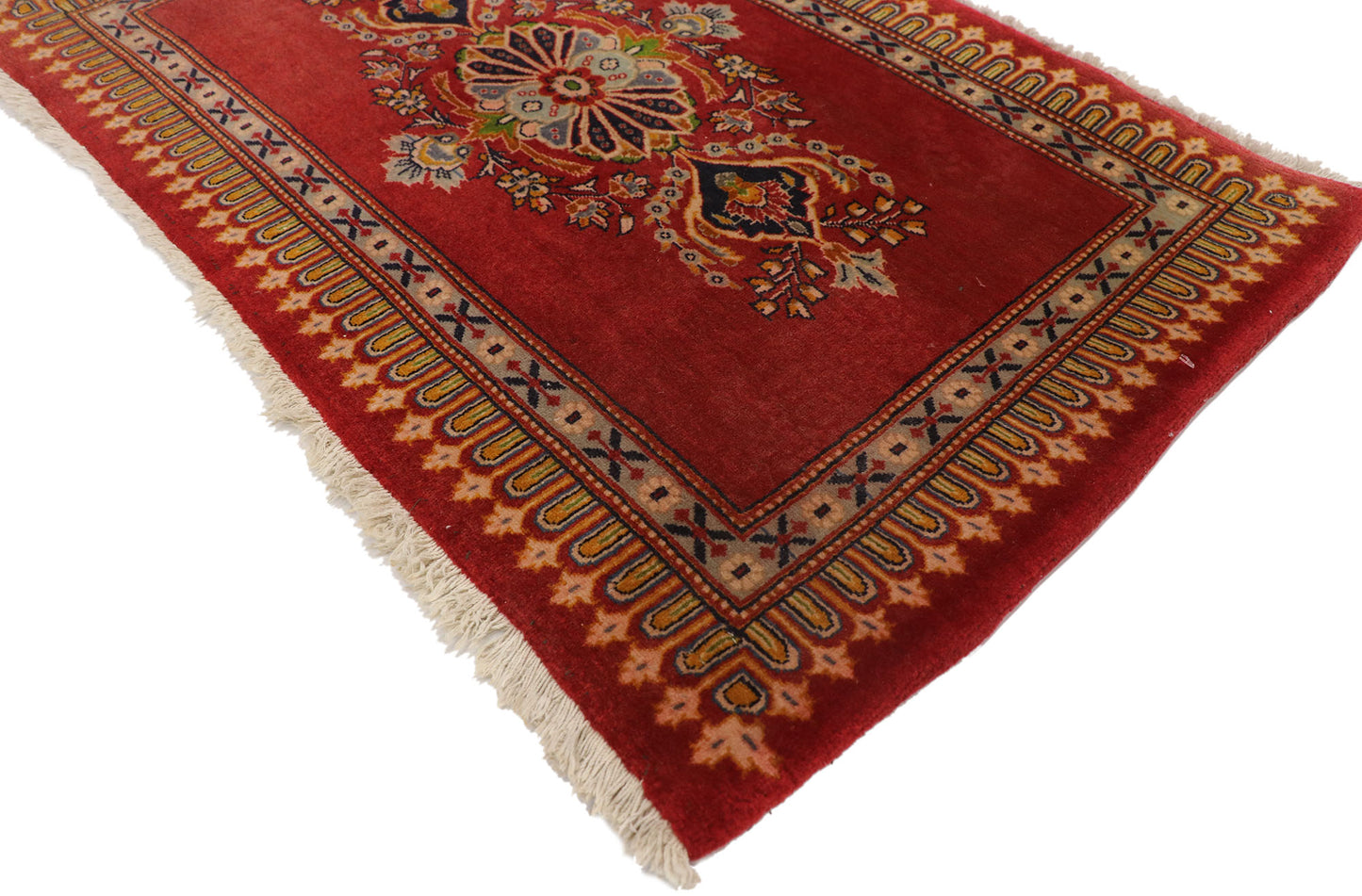 2 x 3 Vintage Persian Kashan Rug 76202