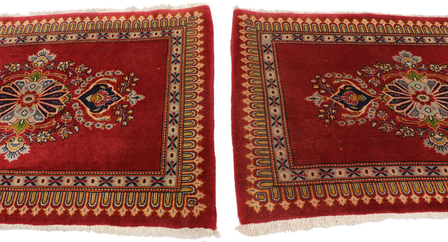 2 x 3 Vintage Persian Kashan Rug 76202