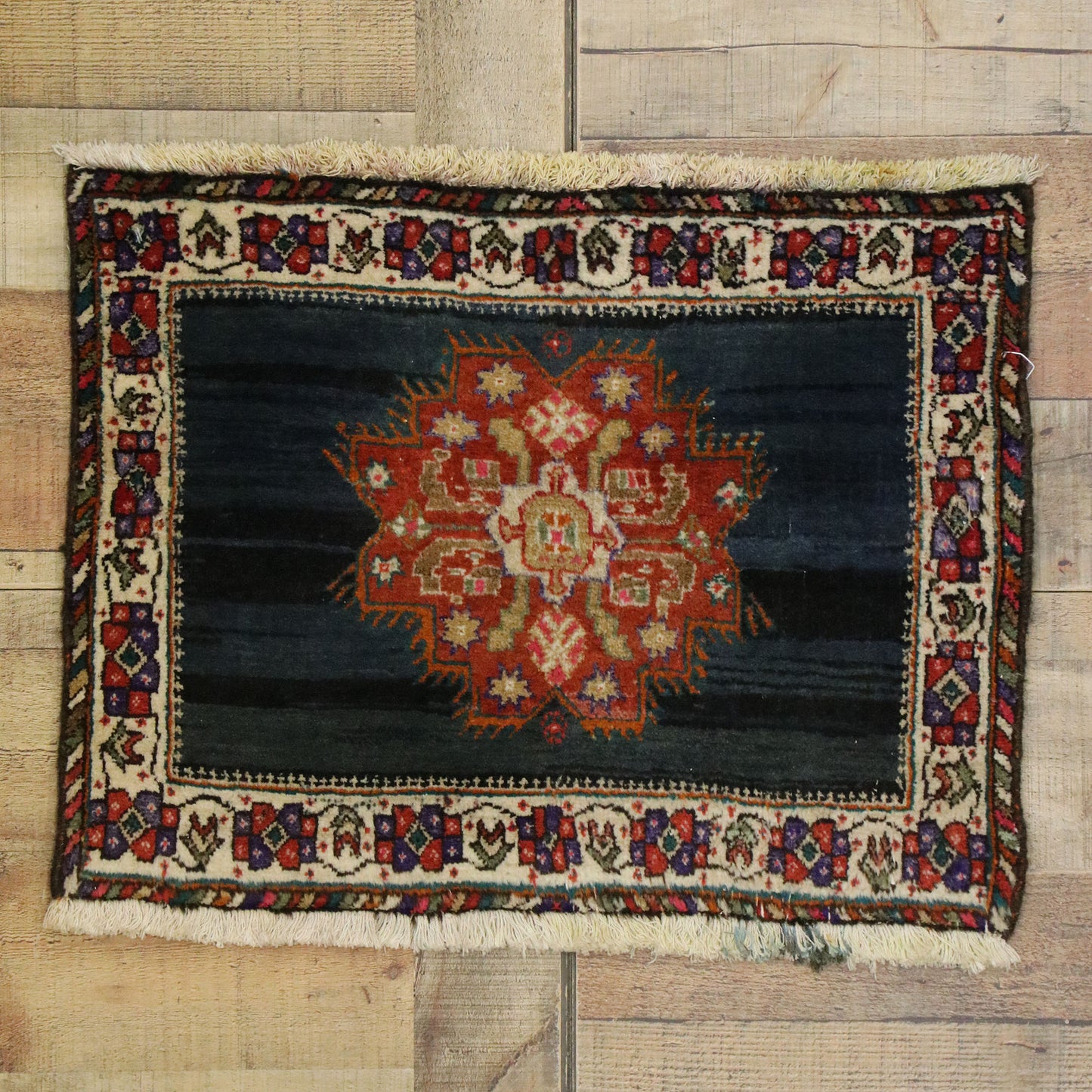 1 x 2 Vintage Persian Tabriz Rug 76204
