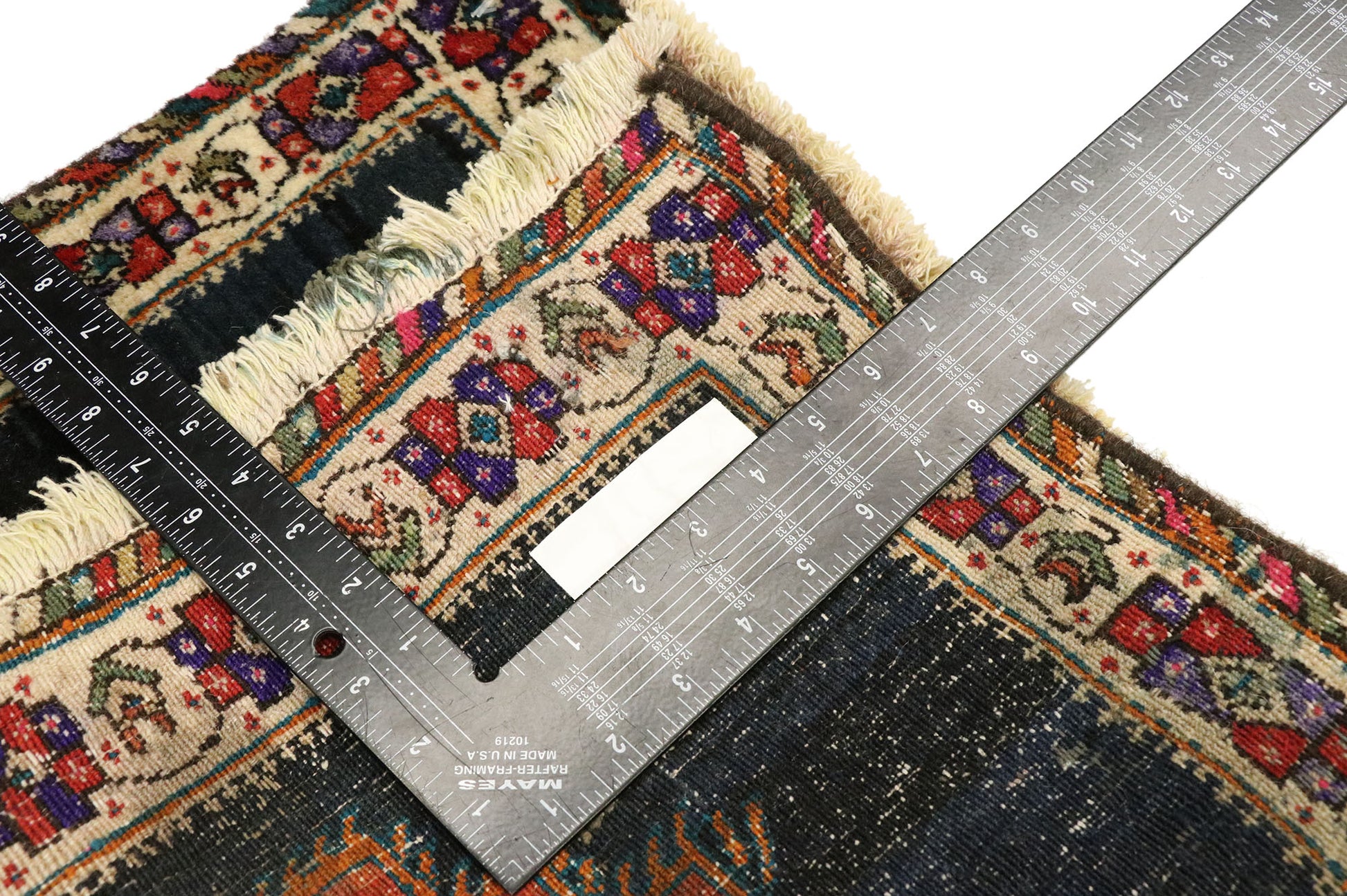 1 x 2 Vintage Persian Tabriz Rug 76204