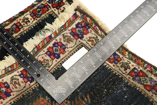 1 x 2 Vintage Persian Tabriz Rug 76204